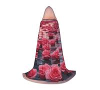 XZDAL Roses by the sea Mantello con cappuccio S Per Adolescenti Lungo Mantello Costume Cosplay Masquerade Carnevale Festa