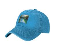 XZDAL Serene Waters - Berretto da baseball alla moda, in denim, unisex, con tesa piegata, per attività all'aperto, viaggi, sport, uso quotidiano, Blu, Taglia unica