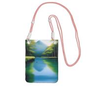 XZDAL Serene Waters - Borsa a tracolla per cellulare, da donna, alla moda, regolabile, leggera, per l'uso quotidiano, rosa, Taglia unica