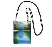 XZDAL Serene Waters - Borsa a tracolla per cellulare, da donna, alla moda, regolabile, leggera, per l'uso quotidiano, Nero , Taglia unica