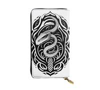 XZDAL Si tratta di una pochette lunga in pelle alla moda serpente con slot per schede, tasca per contanti e sezione portamonete con cerniera