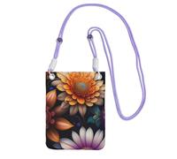 XZDAL Sunflower welfare - Borsa a tracolla per cellulare, da donna, alla moda, regolabile, leggera, per uso quotidiano, colore: nero, Viola, Taglia unica