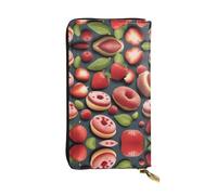 XZDAL Tasty Wonders - Portafoglio lungo in pelle alla moda con scomparti per carte, tasca per contanti e portamonete con cerniera