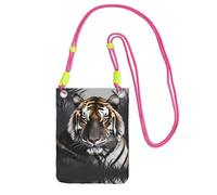 XZDAL Tiger at rest - Borsa a tracolla per cellulare, da donna, alla moda, regolabile, leggera, per uso quotidiano, colore: nero, Fucsia, Taglia unica