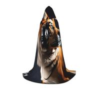XZDAL Tigre e cane mantello con cappuccio M per adolescenti mantello lungo costume cosplay festa in maschera carnevale