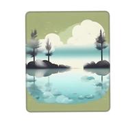 XZDAL Tranquil Lakes, tappetino per mouse multicolore in gomma ispessita con bordo bloccato, 25,4 x 30,5 cm, per ufficio, gioco, studio e scrivania