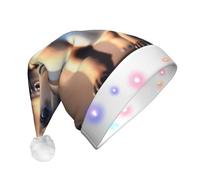 XZDAL Ultra HD creatures - Cappello decorativo con luci natalizie, per adulti, accessorio per costume da Babbo Natale