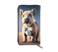 XZDAL Ultra HD Creatures - Portafoglio lungo in pelle con scomparti per carte, tasca per contanti e portamonete con cerniera