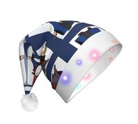 XZDAL WitchingHour - Cappello decorativo con luci natalizie, per adulti, accessorio per costume da Babbo Natale