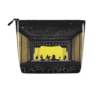 XZDCAL A Concert Night - Astuccio per trucco monostrato effetto lino con cerniera per le tue esigenze quotidiane o di viaggio, nero, taglia unica, Nero , Taglia unica