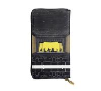 XZDCAL A Concert Night - Portafoglio lungo in pelle alla moda per ragazze e donne con scomparti multipli, nero, taglia unica, Nero , Taglia unica