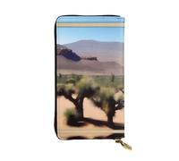 XZDCAL A Desert Vistas - Portafoglio lungo in pelle alla moda per ragazze e donne con scomparti multipli, nero, taglia unica, Nero , Taglia unica