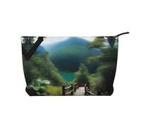 XZDCAL A Nature Adventure, trousse per il trucco in velluto a coste con una robusta fodera per viaggi e uso quotidiano, nero, taglia unica, Nero , Taglia unica