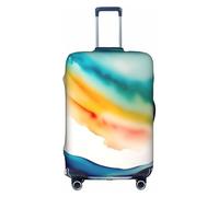 XZDCAL Acquerello orizzonte su un bianco Bagaglio Valigia Cover.The copertura non include la valigia stessa, bianco, S