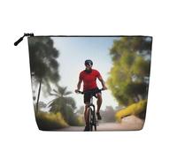 XZDCAL Active Lifestyle, astuccio per trucco monostrato, effetto lino, con cerniera, per le tue esigenze quotidiane o di viaggio, nero, taglia unica, Nero , Taglia unica