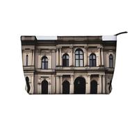 XZDCAL aOld Architecture - Beauty case in velluto a coste con fodera robusta, per viaggi e uso quotidiano, nero, taglia unica, Nero , Taglia unica