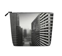 XZDCAL aUrban Horizon - Astuccio per trucco monostrato, effetto lino, con cerniera, per le tue esigenze quotidiane o di viaggio, nero, taglia unica, Nero , Taglia unica