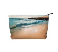 XZDCAL Beauty case in velluto a coste con fodera robusta per viaggi e uso quotidiano, nero, taglia unica, Nero , Taglia unica