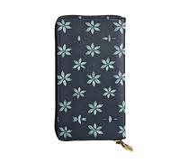 XZDCAL Bella camelia moda pelle lunga pochette portafoglio per ragazze e donne con scomparti multipli, nero, taglia unica, Nero , Taglia unica