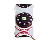 XZDCAL Black Chocolate Cake - Portafoglio lungo in pelle alla moda per ragazze e donne con scomparti multipli, nero, taglia unica, Nero , Taglia unica