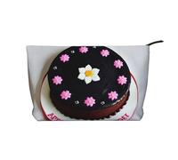 XZDCAL Black Chocolate Cake - Trousse in velluto a coste con fodera robusta, per viaggi e uso quotidiano, colore: nero, taglia unica, Nero , Taglia unica