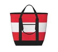 XZDCAL Borsa da donna con bandiera austriaca, grande capacità, isolata, per generi alimentari, pranzo e picnic, nero, Taglia unica
