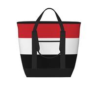 XZDCAL Borsa tote isolata con bandiera yemenita, grande capacità, per donne, generi alimentari, pranzo e picnic, nera, taglia unica, Nero , Taglia unica