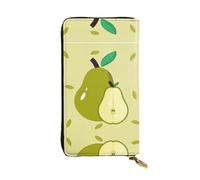 XZDCAL Cartoon Pear, pochette lunga in pelle alla moda, per ragazze e donne, con scomparti multipli, nero, taglia unica, Nero , Taglia unica