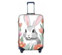 XZDCAL Copertura per valigia Bunny Joy. La copertura non include la valigia stessa, bianco, XL