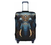 XZDCAL Copertura per valigia con elefante. La copertura non include la valigia stessa, bianco, L