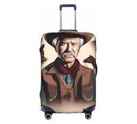 XZDCAL Copertura per valigia con icone occidentali. La copertura non include la valigia stessa, bianco, L