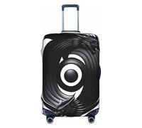 XZDCAL Copertura per valigia con simbolo Yin Yang drago nero. La copertura non include la valigia stessa, bianco, M