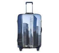 XZDCAL Copertura per valigia moderna con grattacieli. La copertura non include la valigia stessa, bianco, XL