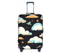 XZDCAL Copertura per valigie con motivo cielo al buio. La copertura non include la valigia stessa, bianco, L