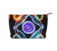 XZDCAL Cosmic Stars - Trousse in velluto a coste con fodera robusta, per viaggi e uso quotidiano, colore: nero, taglia unica, Nero , Taglia unica