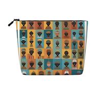 XZDCAL Cultural Icons - Astuccio per trucchi a strato singolo, effetto lino, con cerniera, per le tue esigenze quotidiane o di viaggio, nero, taglia unica, Nero , Taglia unica