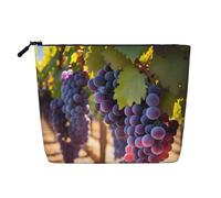 XZDCAL Desert Grapes - Astuccio per trucco monostrato effetto lino, con cerniera, per le tue esigenze quotidiane o di viaggio, nero, taglia unica, Nero , Taglia unica