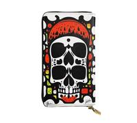 XZDCAL Due teste messe insieme Portafoglio lungo in pelle alla moda per ragazze e donne con scomparti multipli, nero, taglia unica, Nero , Taglia unica