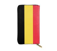 XZDCAL Flag of Belgium - Portafoglio lungo in pelle alla moda per ragazze e donne con scomparti multipli, nero, taglia unica, Nero , Taglia unica