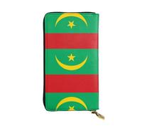 XZDCAL Flag of Mauritania - Portafoglio lungo in pelle alla moda per ragazze e donne con scomparti multipli, nero, taglia unica, Nero , Taglia unica
