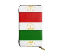 XZDCAL Flag of Tajikistan - Portafoglio lungo in pelle alla moda per ragazze e donne con scomparti multipli, nero, taglia unica, Nero , Taglia unica