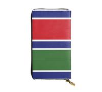 XZDCAL Flag of the Gambia - Portafoglio lungo in pelle alla moda per ragazze e donne con scomparti multipli, nero, taglia unica, Nero , Taglia unica