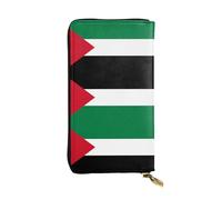 XZDCAL Flag of the State of Palestine Portafoglio lungo in pelle alla moda per ragazze e donne con scomparti multipli, nero, taglia unica, Nero , Taglia unica