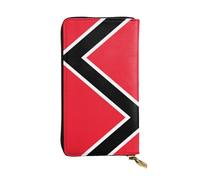 XZDCAL Flag of Trinidad e Tobago - Portafoglio lungo in pelle alla moda per ragazze e donne con scomparti multipli, nero, taglia unica, Nero , Taglia unica