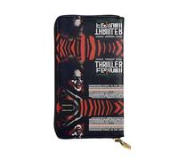 XZDCAL FrightFest, pochette lunga in pelle, alla moda, per ragazze e donne, con scomparti multipli, nero, taglia unica, Nero , Taglia unica