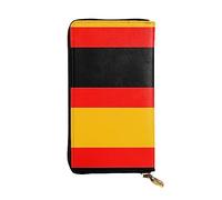 XZDCAL Germania Flag - Pochette lunga in pelle alla moda per ragazze e donne con scomparti multipli, nero, taglia unica, Nero , Taglia unica