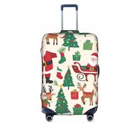 XZDCAL graziosa copertura per valigia con albero di Natale. La copertura non include la valigia stessa, bianco, M