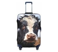 XZDCAL Graziosa copertura per valigie a forma di mucca. La copertura non include la valigia stessa, bianco, S