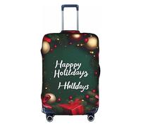 XZDCAL Happy Holidays - Copertura per valigia. La copertura non include la valigia stessa, bianco, XL