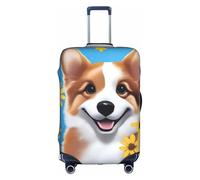 XZDCAL Happy Paws - Copertura per valigia. La copertura non include la valigia stessa, bianco, XL
